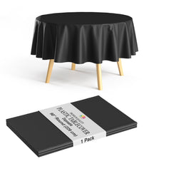 Premium 90" Round Black Table Cover