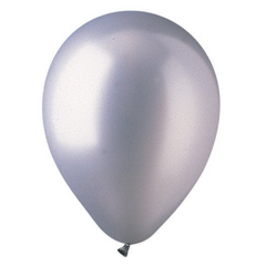 5 In. Silver Latex Balloon | 25 Count