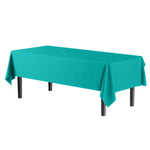Teal Plastic Table Cover - 54 In. x 108 In.