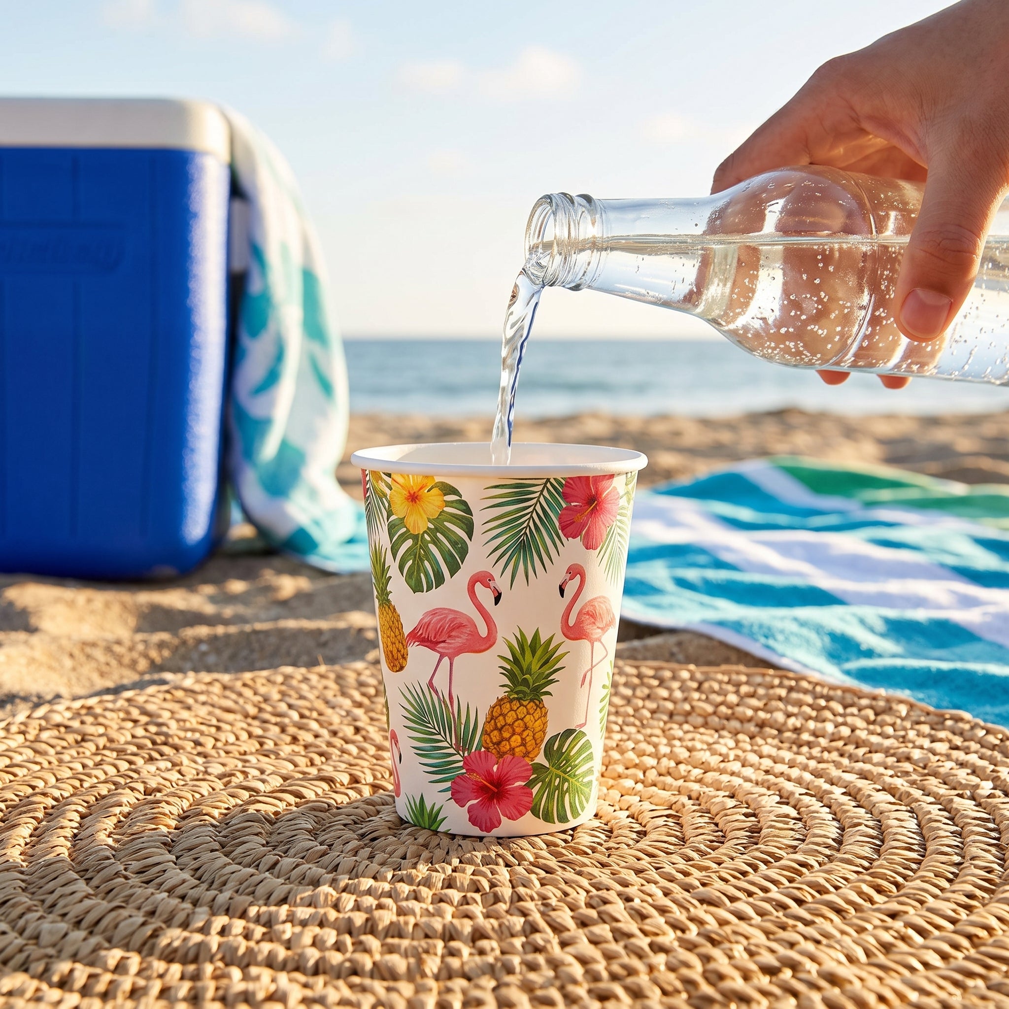 9oz Summer Luau Paper Cups - 20 Ct.