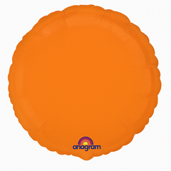 Orange Circle Foil Balloon - 18inch Metallic Shine