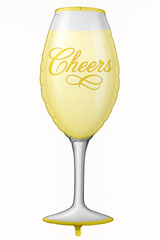 "Cheers" Champagne Glass Foil Balloon