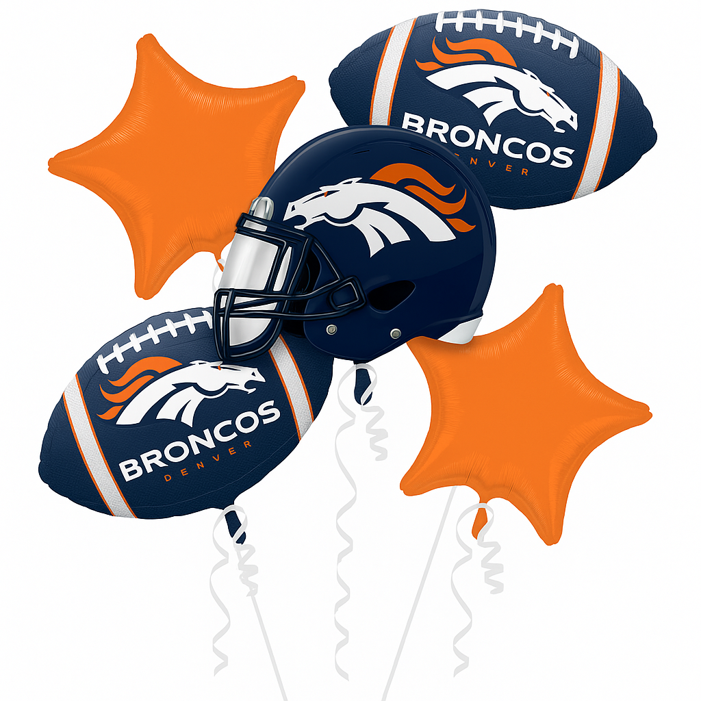 Denver Broncos Foil Balloon Bouquet