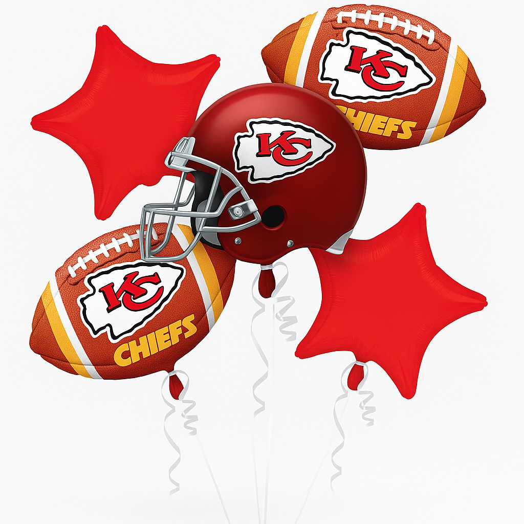 Kansas City Chiefs Metallic Balloon Bouquet