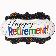 Happy Retirement! Foil Balloon - Super Shape Metallic