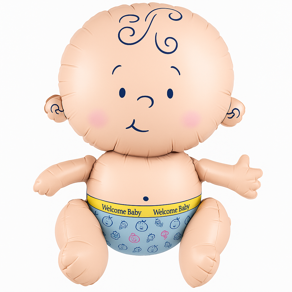 Adorable Sitting Baby Foil Balloon - Perfect for Celebrations