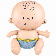 Adorable Sitting Baby Foil Balloon - Perfect for Celebrations