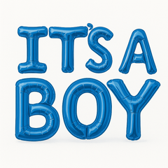 "It's a Boy" Royal Blue Foil Balloon Phrase