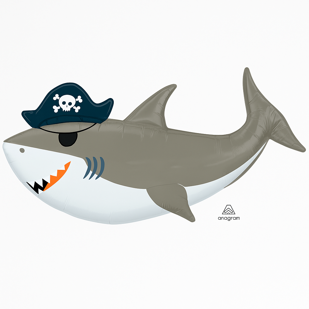 Ahoy Pirate Shark Super Shape Foil Balloon