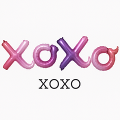Metallic Ombre "XO" Foil Balloon Set