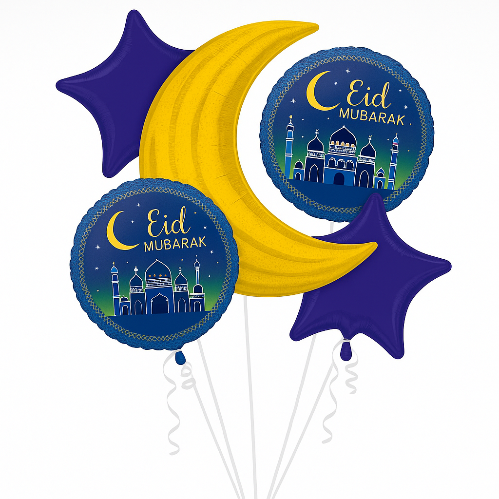 Eid Celebration Metallic Balloon Bouquet