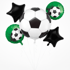 Goal Getter Soccer Foil Balloon Bouquet - 5 Piece Set