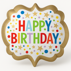 Gold Satin Marquee Dot Foil Balloon