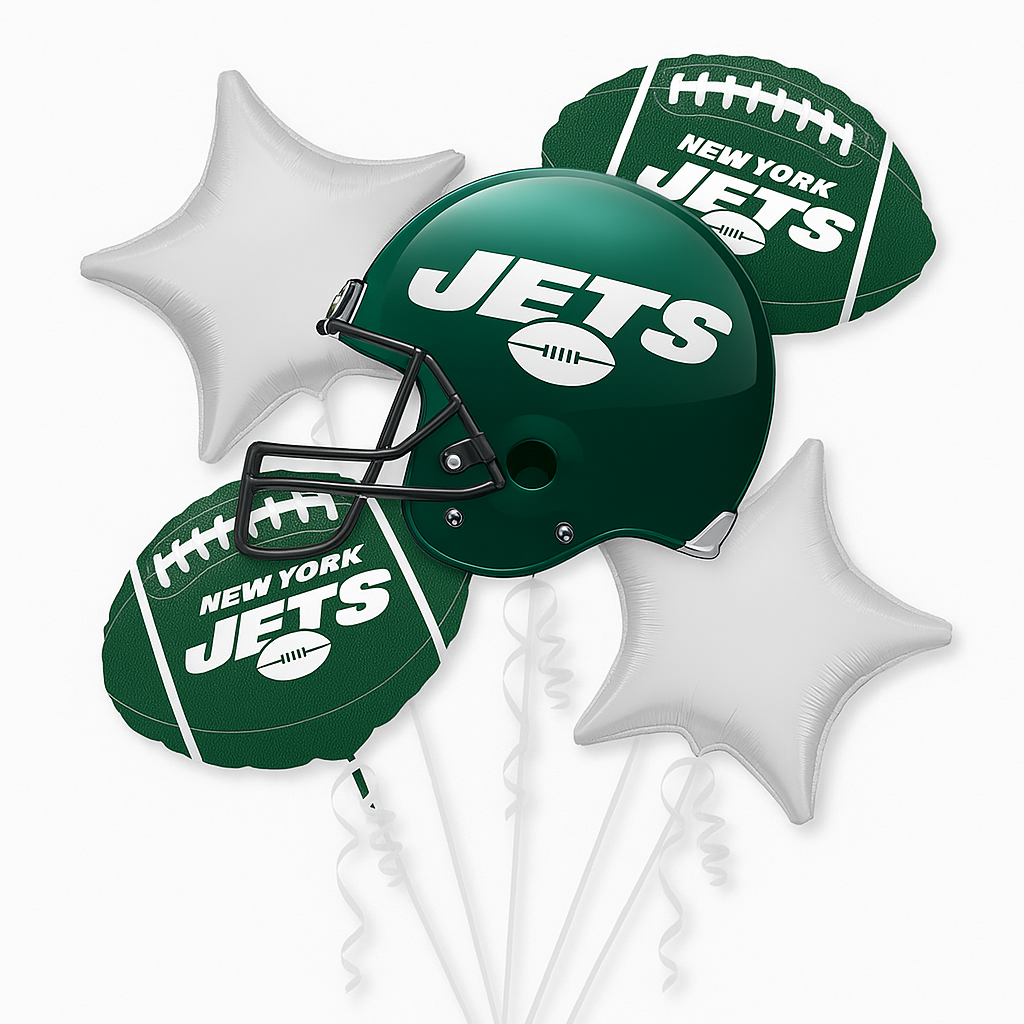 New York Jets 5-Piece Foil Balloon Bouquet