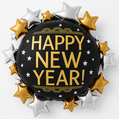 Satin Infused Metallic New Year’s Eve Super Shape Balloon