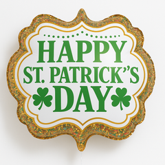 St. Patrick's Day Glitter Foil Super Shape Balloon