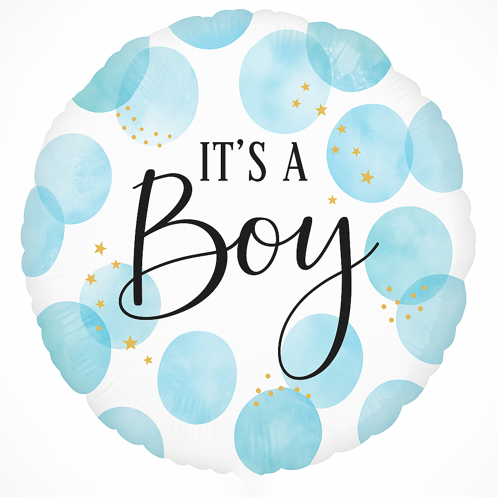 It‚Äôs a Boy Blue Watercolor Baby Shower Balloon