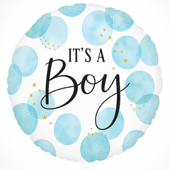 It‚Äôs a Boy Blue Watercolor Baby Shower Balloon