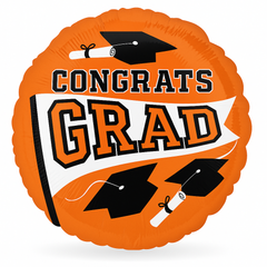 "Be True to School" Orange Graduation Balloon