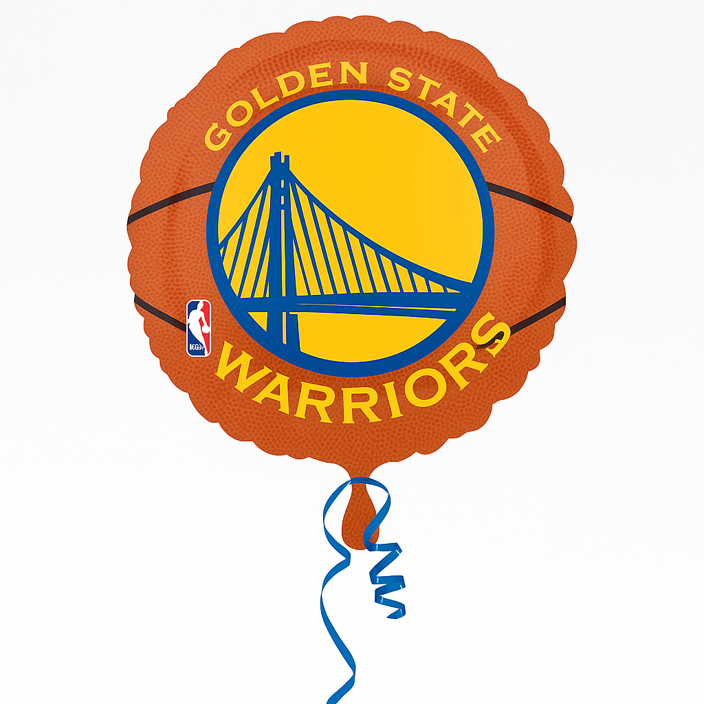 Golden State Warriors Basketball Foil Balloon with Helium