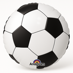 18-Inch Metallic Soccer Ball Foil Balloon