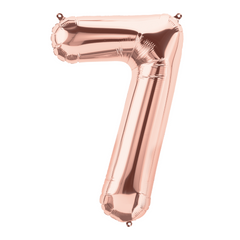 26 In. Rose Gold Number 7 Balloon