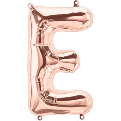 16 In. Rose Gold Alphabet E Balloon