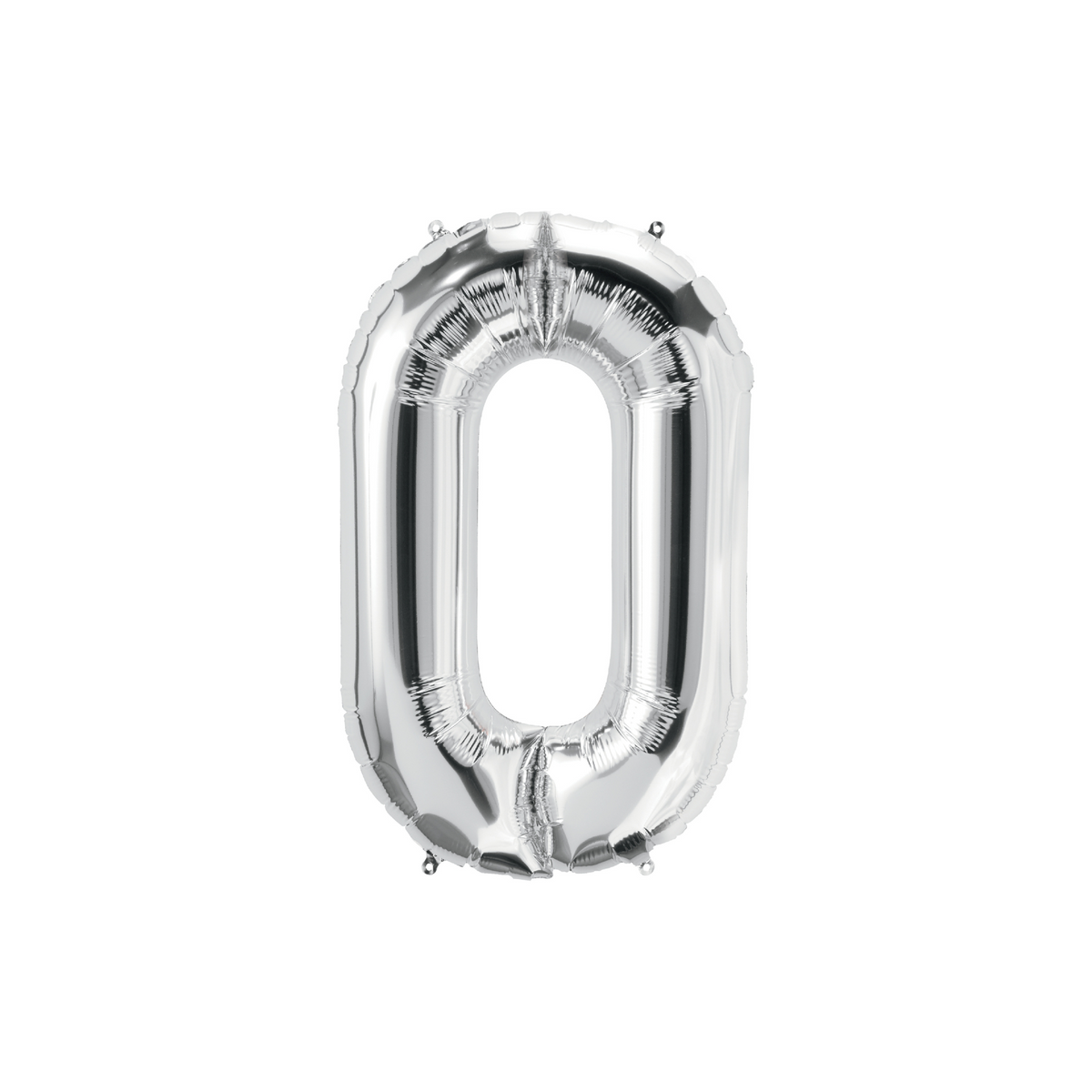 16 In. Silver Number 0 Balloon