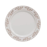 10.25 In. Rose Gold Leaf Premium Plates | 10 Count