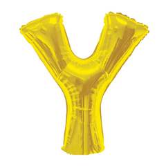 34 In. Gold Letter Y Balloon