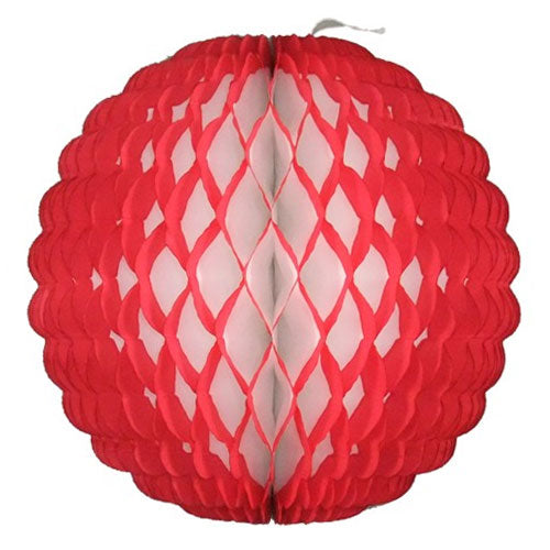 14 In. Red Paper Puff Globe