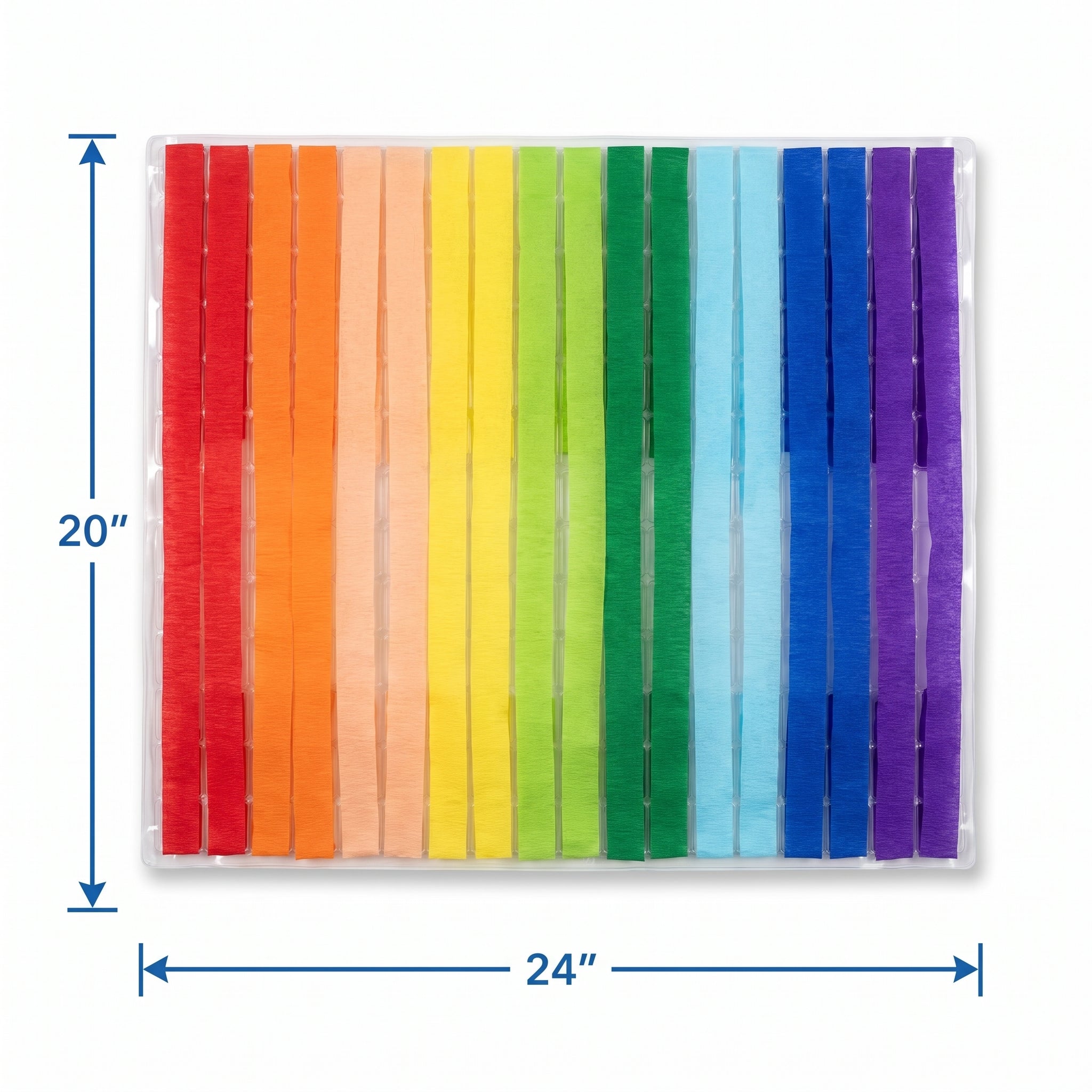 Vibrant Rainbow Mesh Crepe Streamer Backdrop