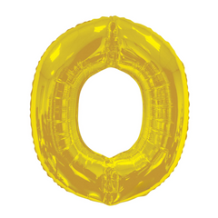 34 In. Gold Letter O Balloon