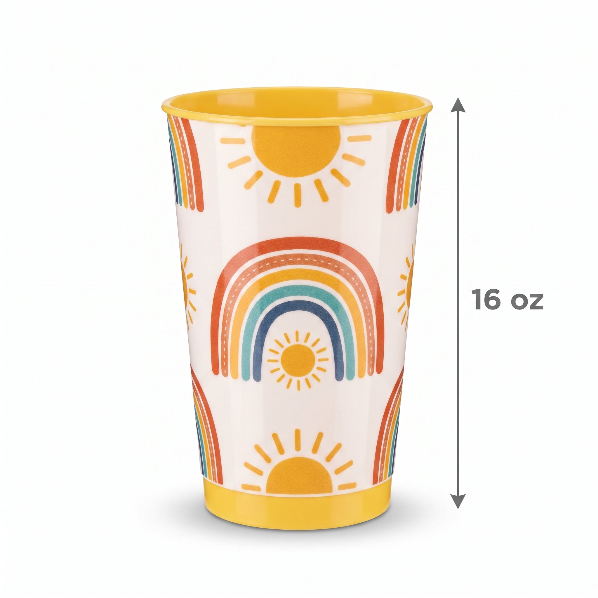 Retro Rainbow Reusable Favor Cup - 16 oz
