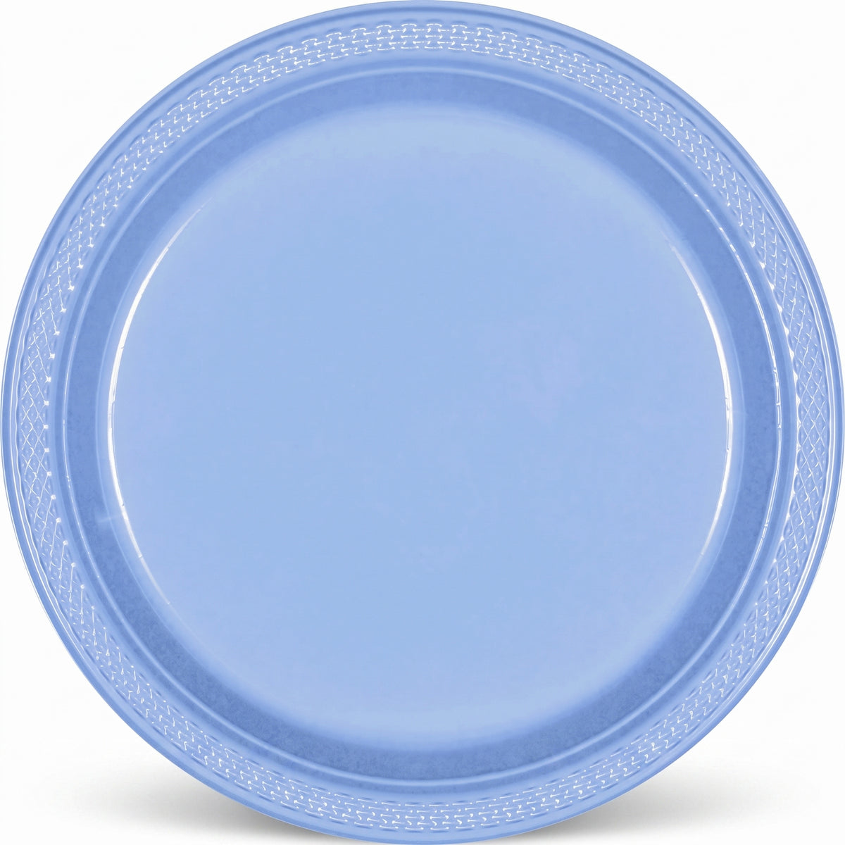 Pastel Blue 7" Round Plastic Plates - Pack of 20