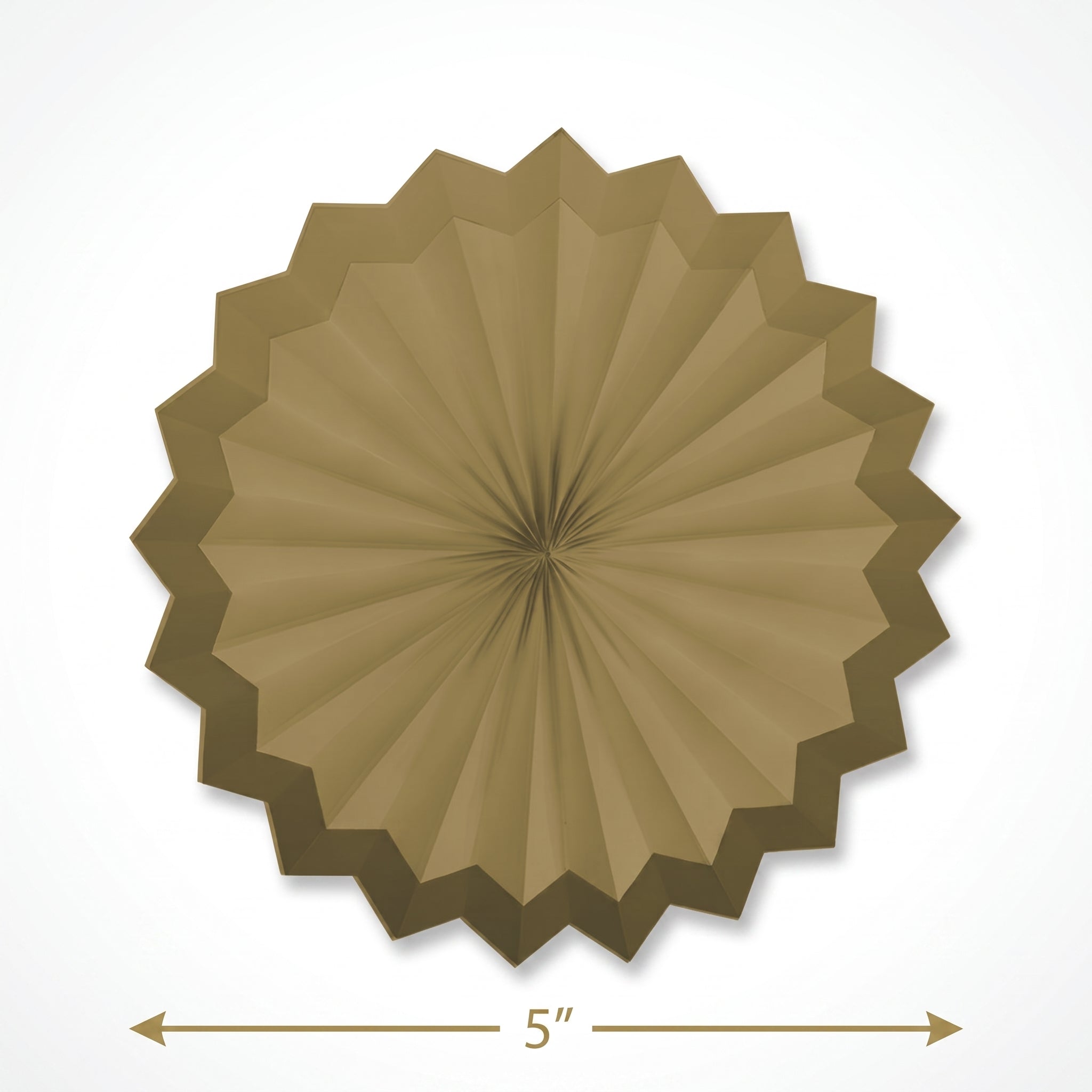 Elegant Gold Paper Parasol Fan Decoration
