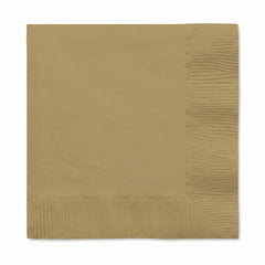 Gold Go Brightly Lunch Napkins - 6.5 in. x 6.5 in. - 32 Count
