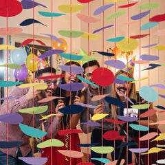 Vibrant Rainbow Circle Backdrop Decoration