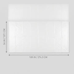 Frosty White Plastic Table Cover - 54" x 108"