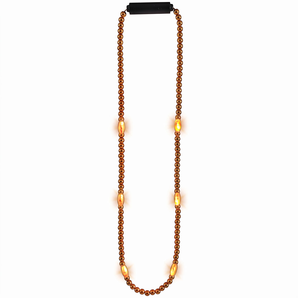 Radiant Orange Light-Up Bead Necklace