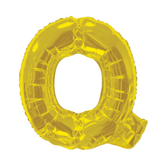 34 In. Gold Letter Q Balloon