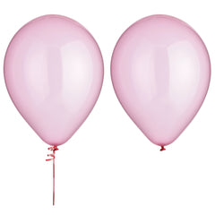 100-Pack Clear Pink Latex Balloons - 11-Inch