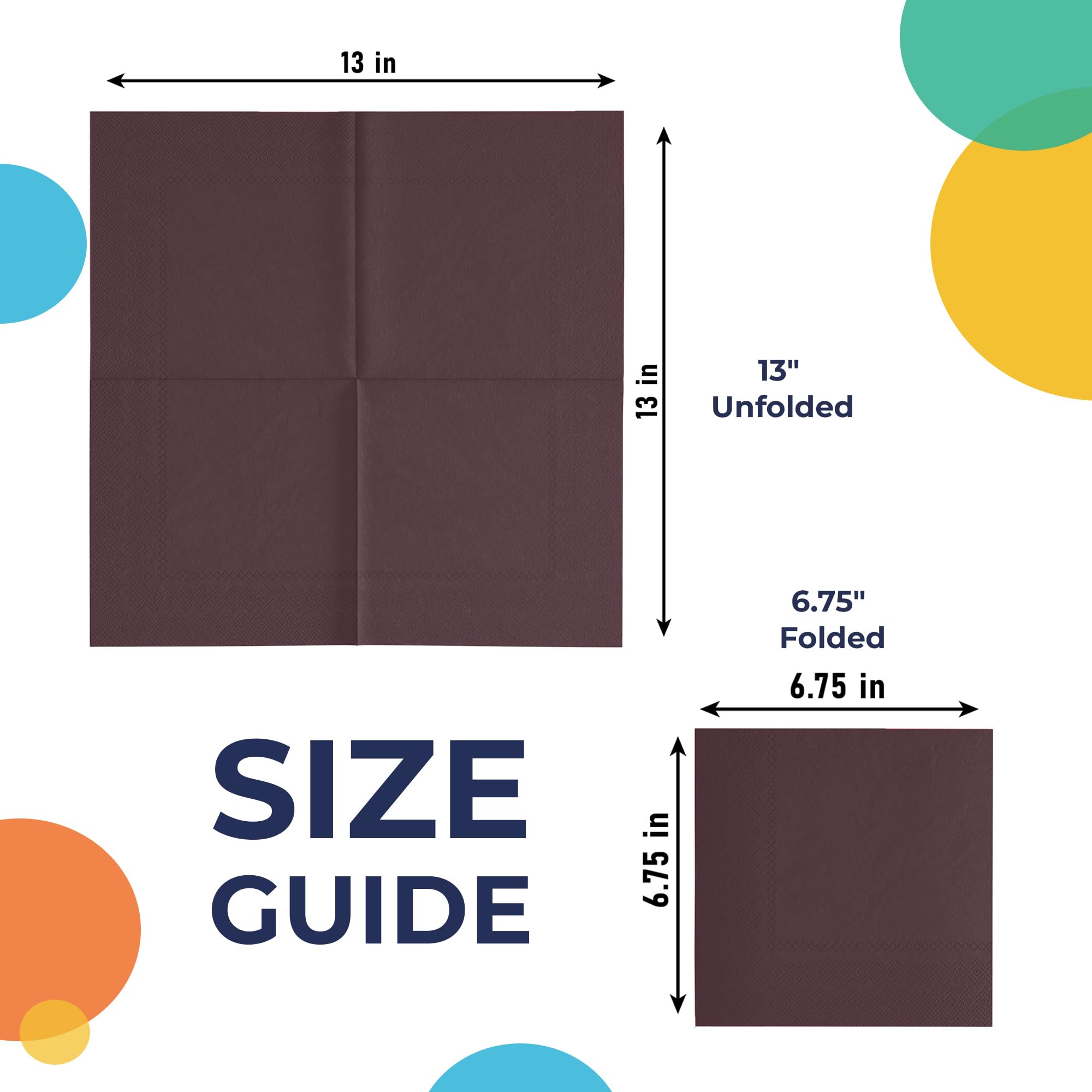 Brown Luncheon Napkins | 100 Count