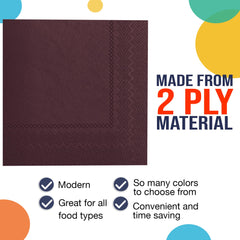 Brown Luncheon Napkins | 100 Count