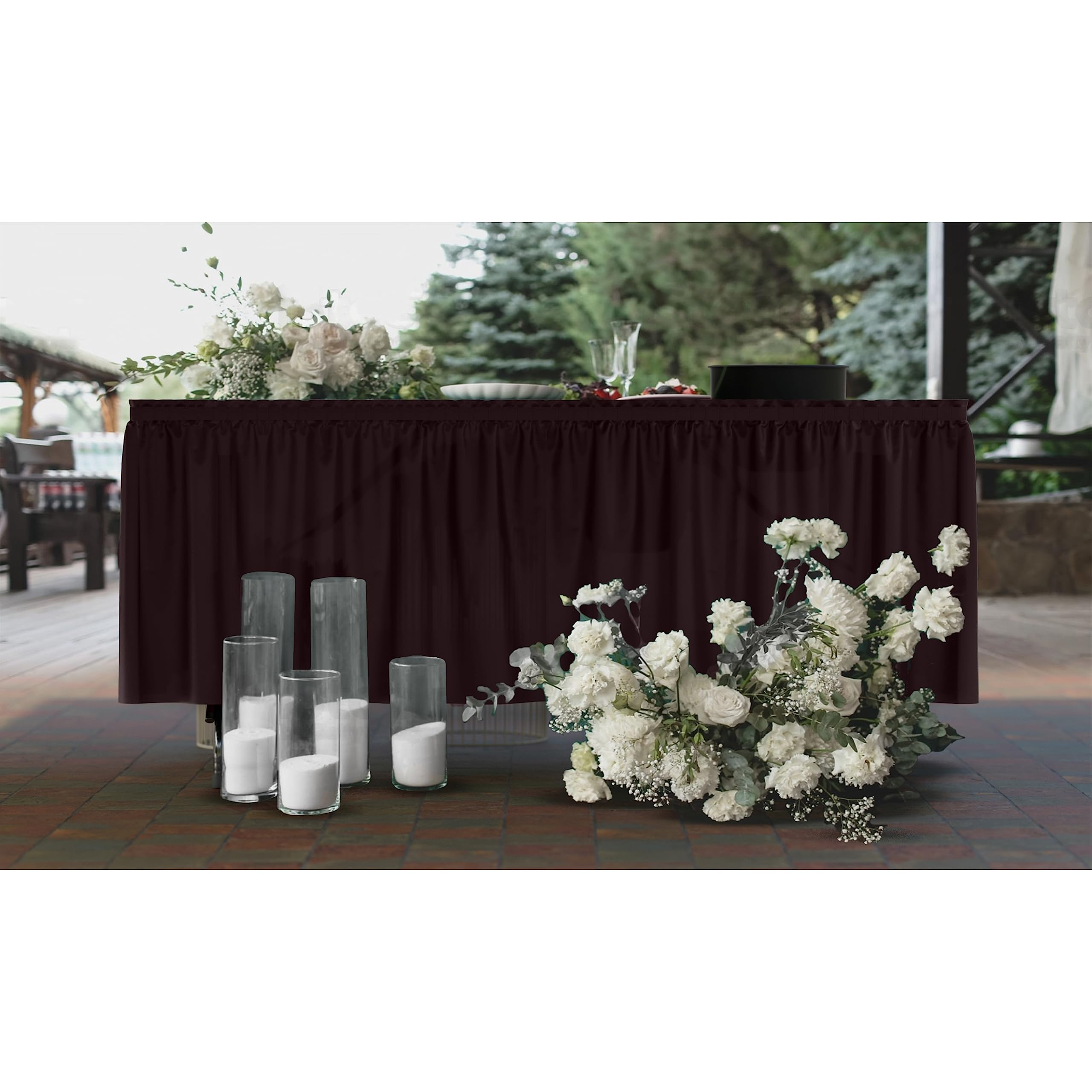 Brown Plastic Table Skirt | Case of 48