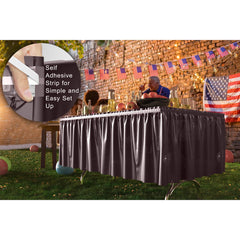 Brown Plastic Table Skirt | Case of 48