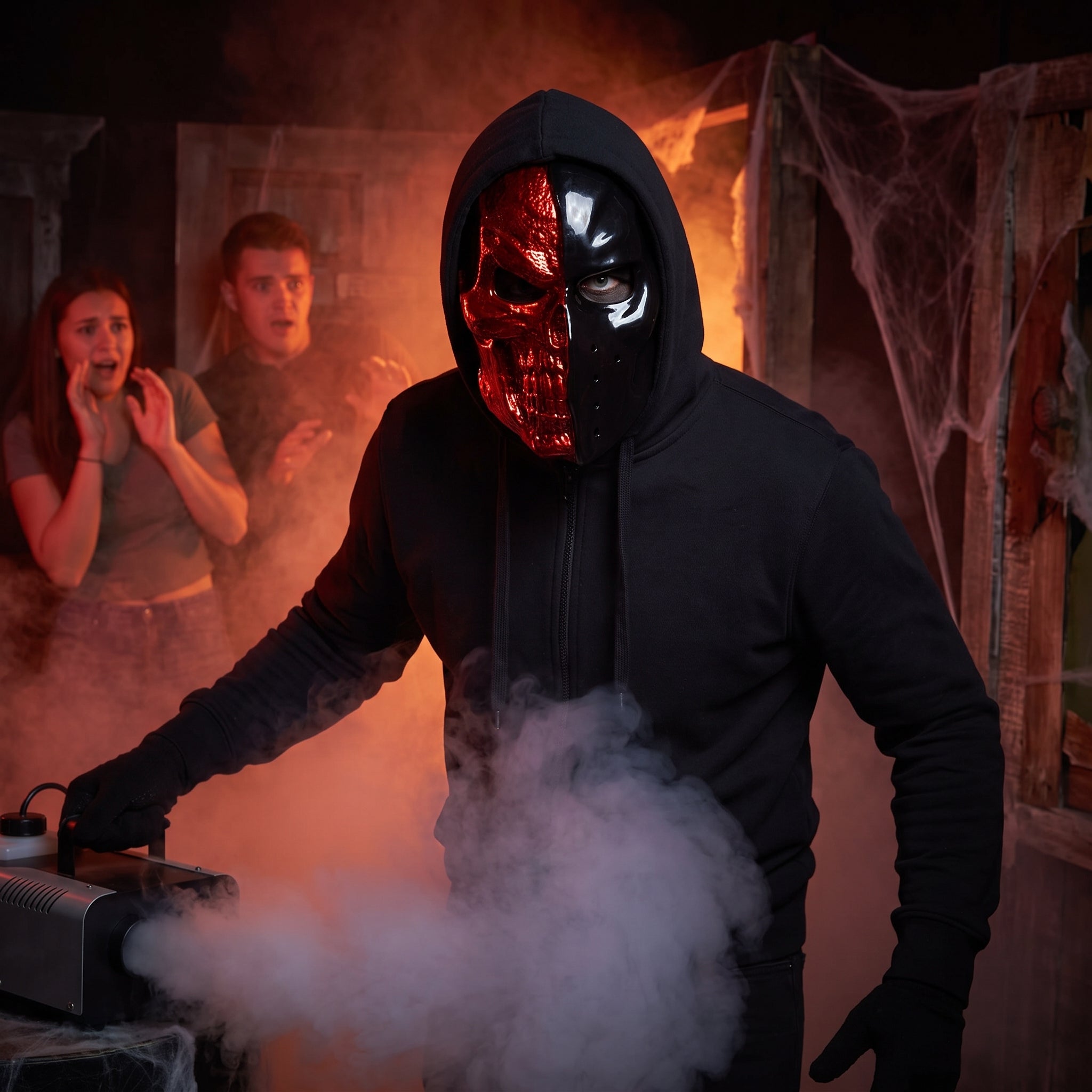 Red and Black Death Sport Halloween Mask