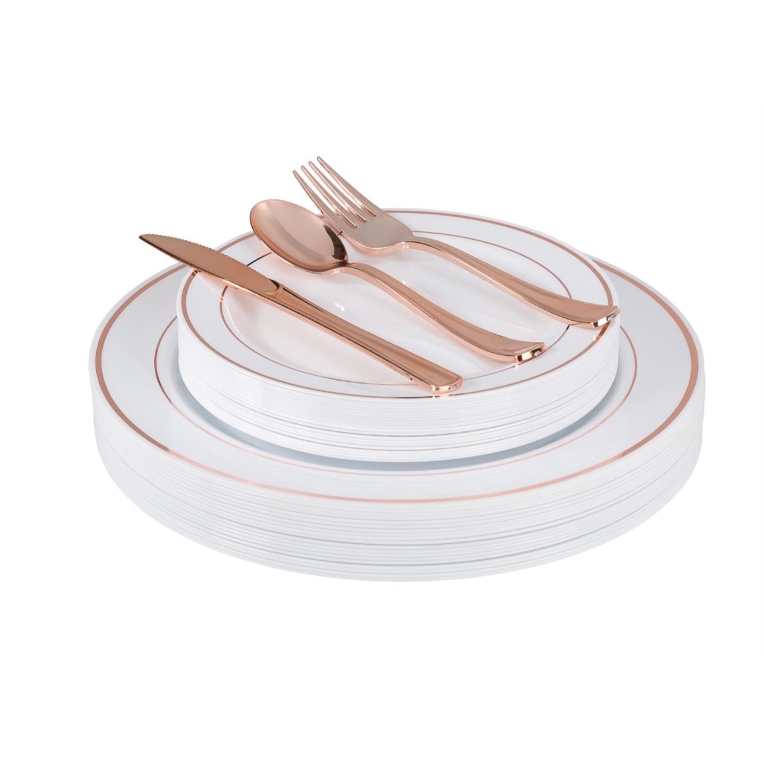 Exquisite Plastic Disposable Dinnerware Set - 60 Pcs