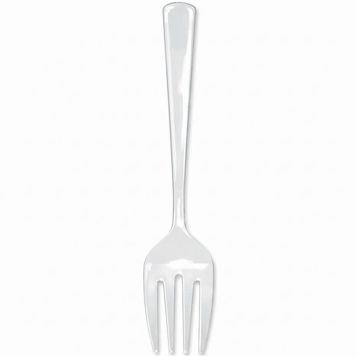 Clear 9.75" Plastic Serving Forks - Packaged for Catering