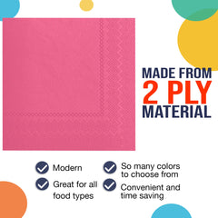 Hot Pink Luncheon Napkins | Case of 3600